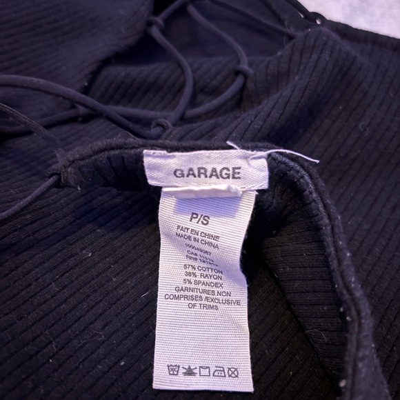 Garage Black Ribbed Top - Picture 3 of 3